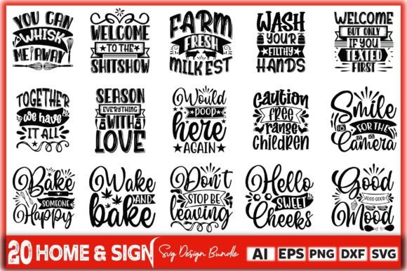 Download Home &amp; Sign SVG Bundle - Svg bundle Collection