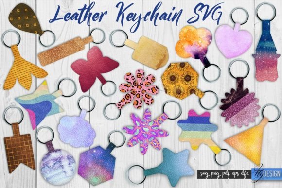 Download Leather Keychain SVG Bundle | Key Fob - Svg bundle Collection
