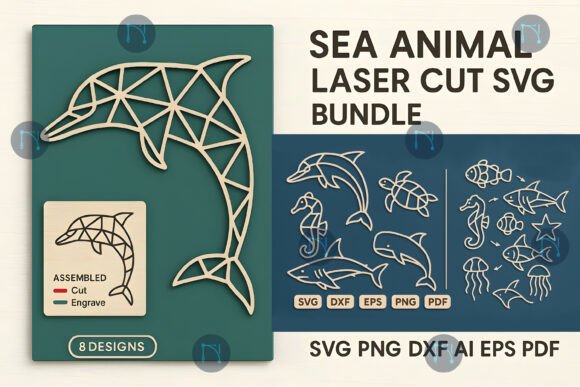 Download Sea Animal Laser Cut SVG Bundle - Svg bundle Collection