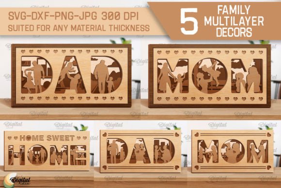 Download Family Multilayer Decor SVG Bundle - Svg bundle Collection