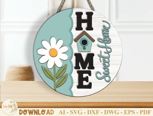 Download Home Sweet Home Door Hanger Cut File SVG - Home sweet home Collection
