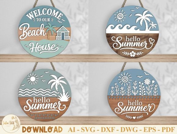 Download Summer Door Sign Laser Cut SVG Bundle - Svg bundle Collection