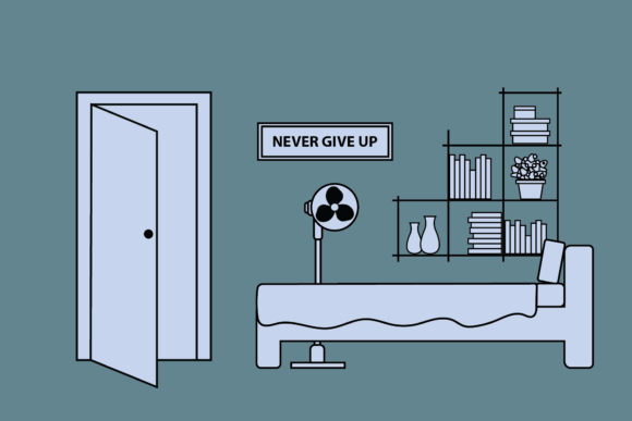Download Simple Bedroom Decor Icon Graphic - Bedroom decor Collection