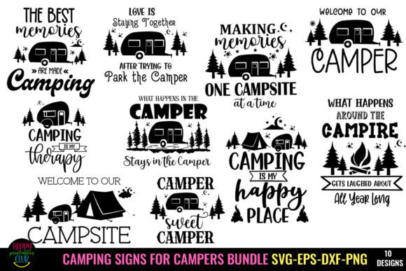 Download Camping Signs for Campers SVG Bundle - Svg bundle Collection