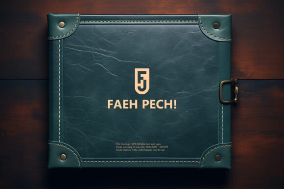 Download Blue Leather Logo Mockup - Premium Resources