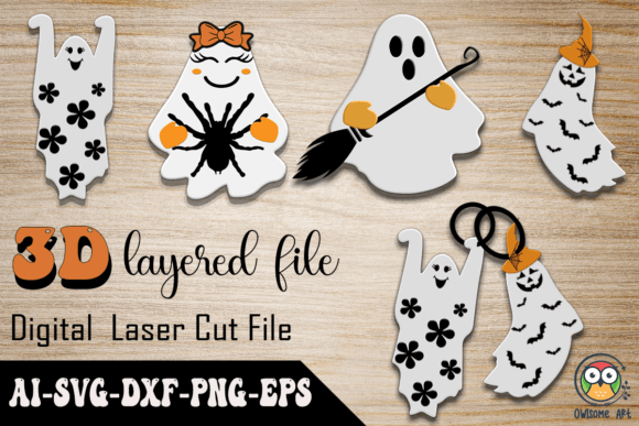 Download Halloween Cute Boo 3D SVG Bundle - Svg bundle Collection