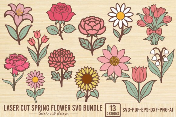 Download Spring Flower Laser Cut SVG Bundle - Svg bundle Collection