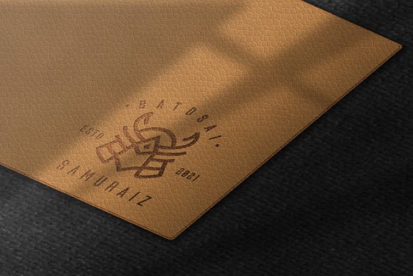 Download Embossed Leather Logo Mockup - Premium Bundle