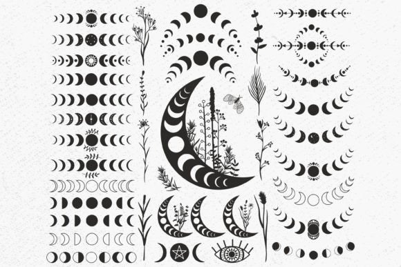 Download Moon Phase Svg Bundle, Mystic Celestial - Svg bundle Collection