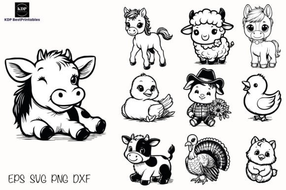 Download Farm Animals SVG Bundle,Cute Animals V2 - Svg bundle Collection
