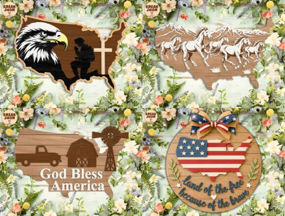 Download American Map Wood Sign SVG Bundle - Svg bundle Collection