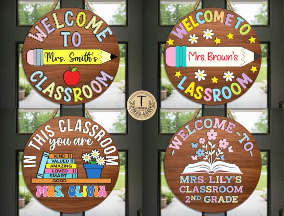 Download Teacher Classroom Door Sign SVG Bundle - Svg bundle Collection