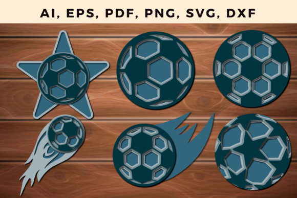 Download 3D Layer Football Paper Cut SVG Bundle - Svg bundle Collection