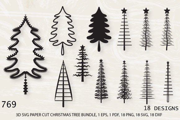 Download Christmas Tree 3d SVG Bundle Paper Cut - Svg bundle Collection
