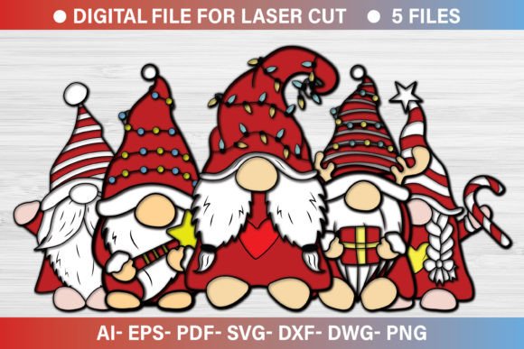 Download Christmas Gnome Paper Cut 3d SVG Bundle - Svg bundle Collection