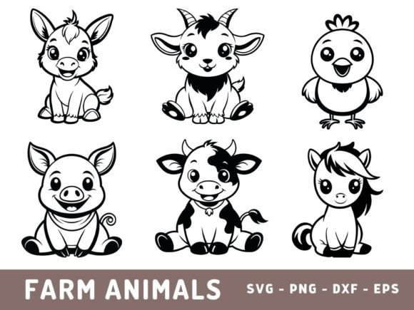 Download Farm Animals SVG Bundle, Cute Animals - Svg bundle Collection