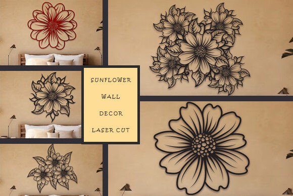Download Sunflower Wall Art Laser Cut SVG Bundle - Svg bundle Collection