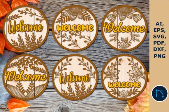 Download Fall Welcome Sign Door Hanger SVG Bundle - Svg bundle Collection