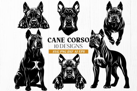 Download Cane Corso SVG Bundle – 10 Guard Dog DXF - Svg bundle Collection