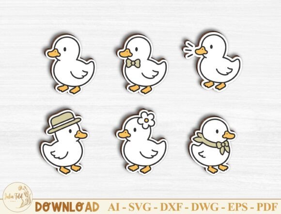 Download Cute Duck Laser Cut File SVG Bundle - Svg bundle Collection