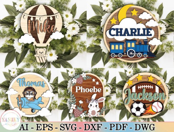 Download Personalized Kids Name Sign SVG Bundle - Svg bundle Collection