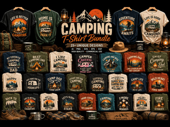 Download Retro Camping SVG Bundle Outdoor Design - Svg bundle Collection