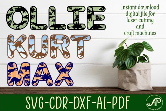 Download Dinosaur Alphabet Set SVG Bundle - Svg bundle Collection