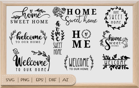 Download Home Sweet Home SVG Bundle for Cut File - Home sweet home Collection